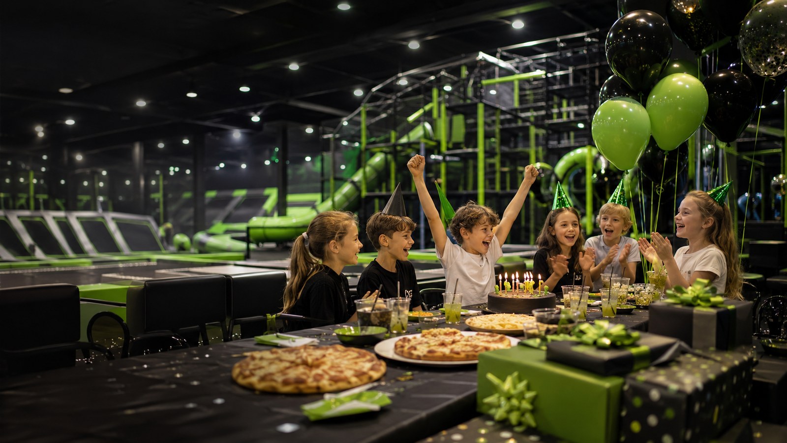 Kinder feiern Geburtstag in der Crazzzy Hall